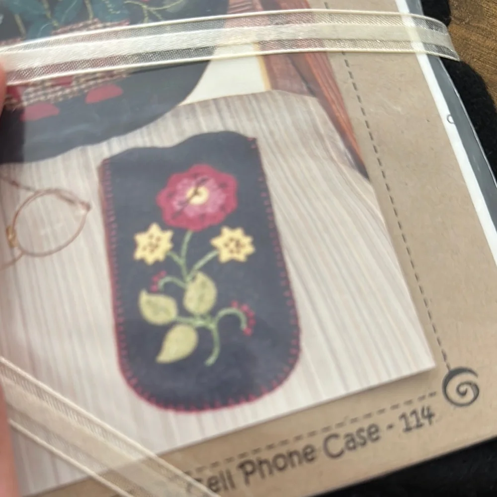 Folk Floral Wool Cottagecore Purse Set New - Picture 14 of 16